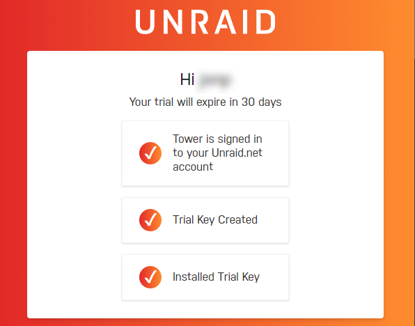 試用キーをインストール